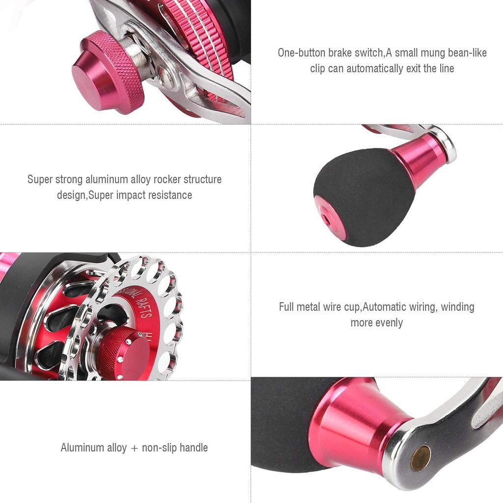 Рыболовная катушка для плота, полностью из алюминиевого сплава, для ручного колеса для плота-резервуара, (Левая версия)