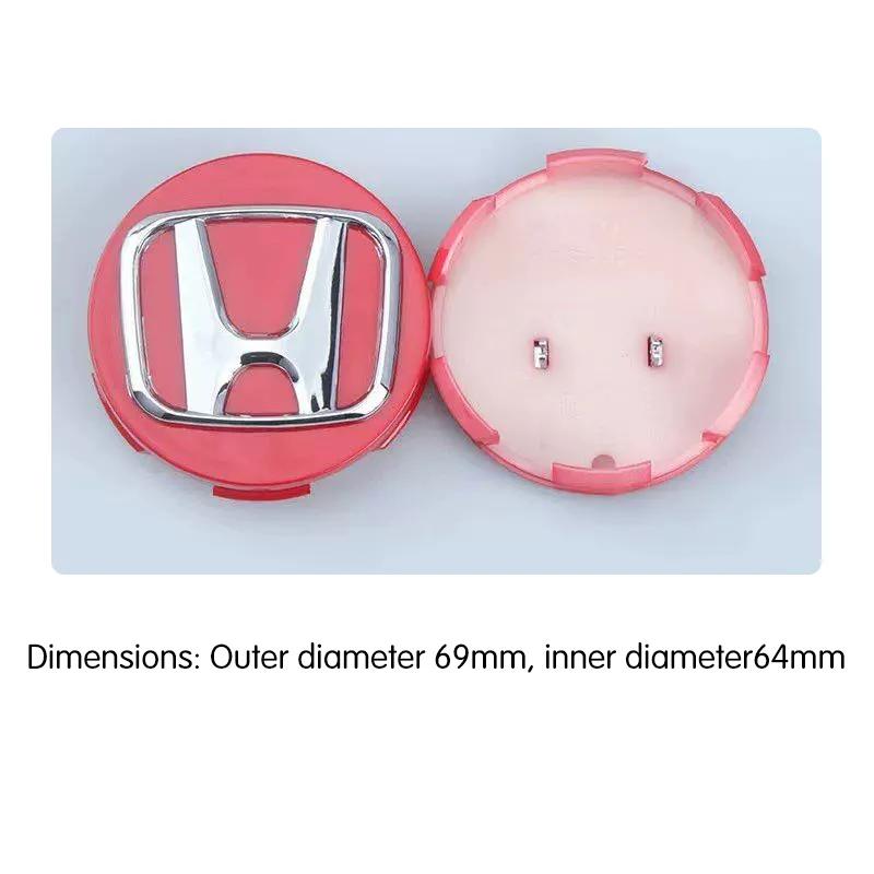 4pcs 69mm Car Wheel Center Hub Center Cap Rim Hub Dustproof Cover Emblemem For Honda Civic Accord Crider City XRV CRV HRV