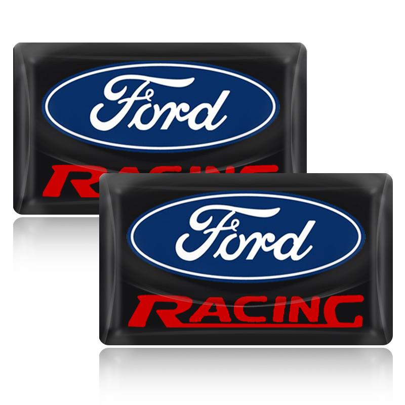 2/5/10Pcs Carbon Fiber Steering Wheel Car Logo Emblem 3D Stickers For Ford Focus Mondeo Kuga Fiesta MK7 Escort Explorer Edge 2 4 MK2 MK4