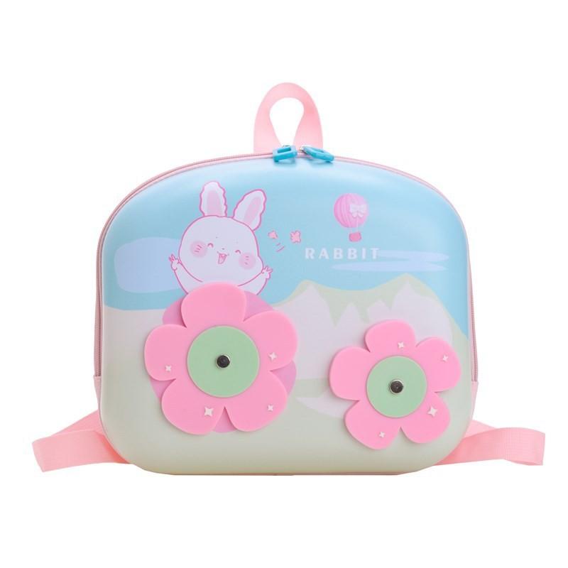 Cartoon Engineering Cute Car Rabbit Flower Pattern Children Hard Shell Backpack