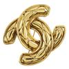 COCO Mark Brooch Matelasse Plated Gold 32.4g Women Used