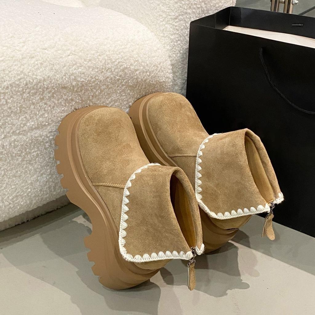 Осень и зима новые маленькие ботинки Мартина на высокой подошве в стиле ретро женские короткие ботинки универсальные ботинки женские