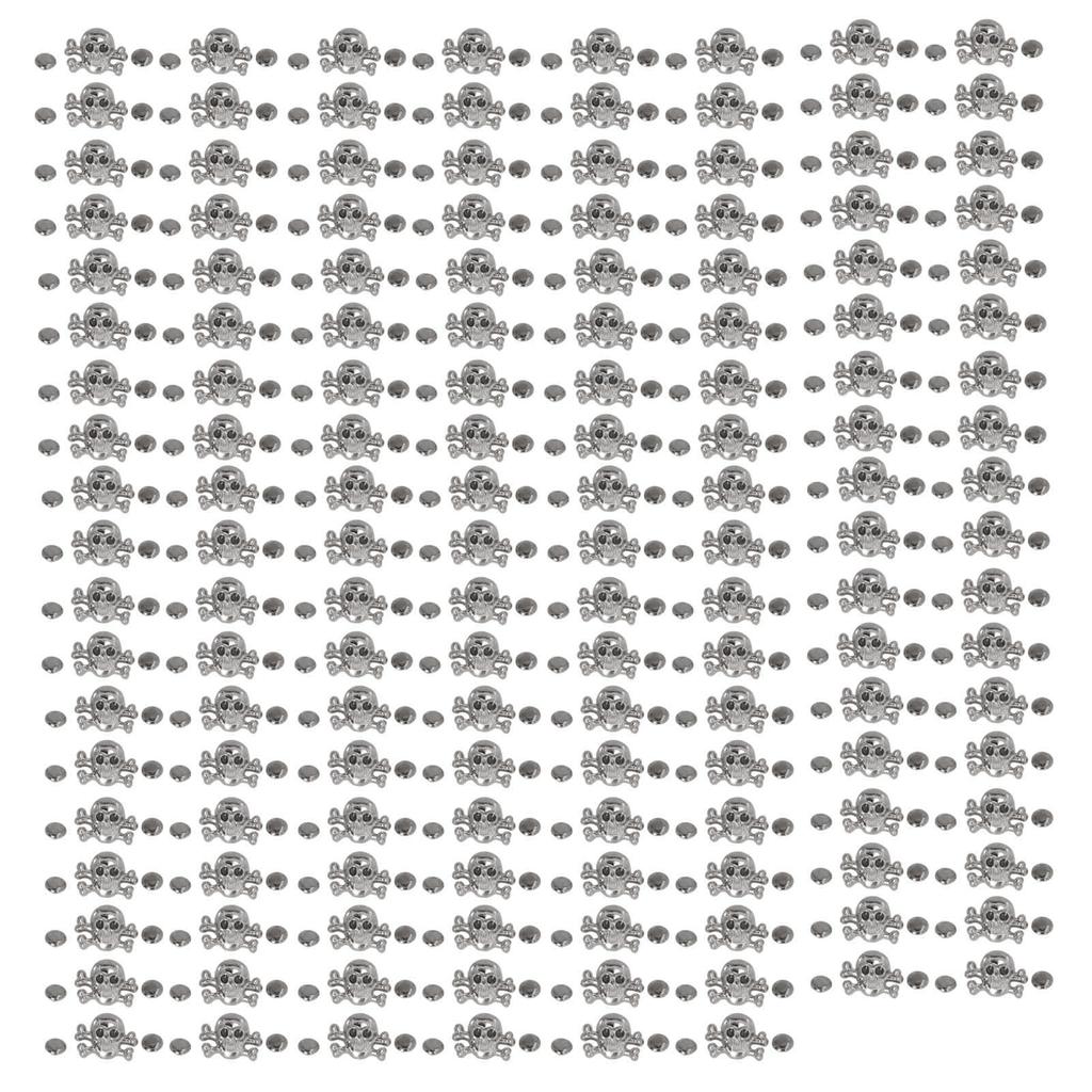 150 комплектов DIY заклепок-черепов в готическом стиле, нержавеющие, изысканные, тонкие, для кожаных изделий, украшения для