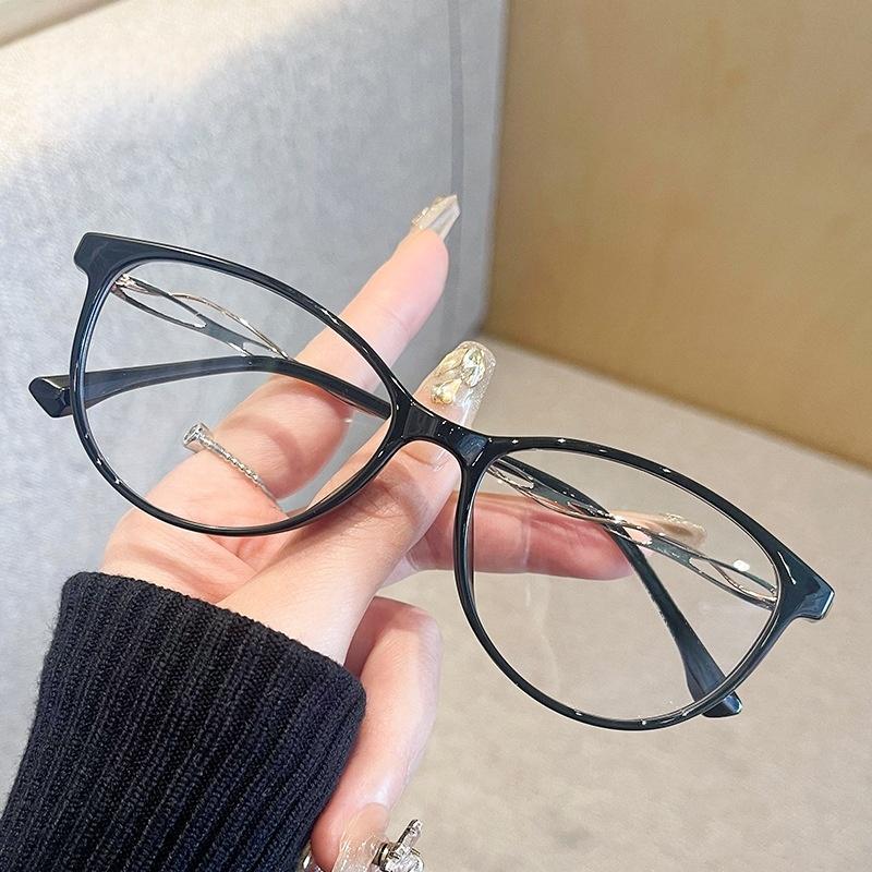 New Light Wine Red Small Oval Frame Glasses With Myopic Glasses Option Customized Degree Glasses Frame 0~-6.00