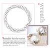 Rattan Wicker Christmas White Wreath Vine Ring Xmas Hanging Garland DIY Decor