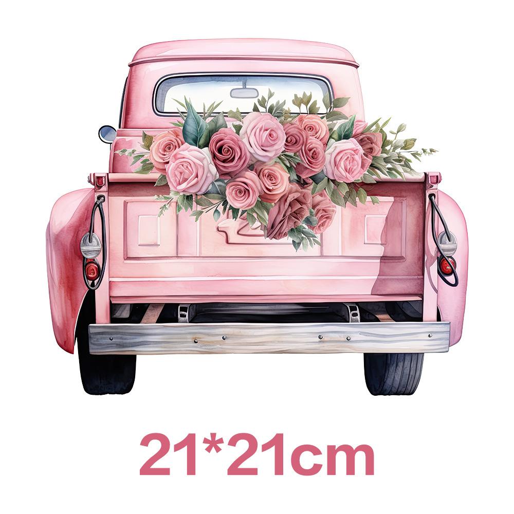 Цветочные термотрансферные наклейки Милый дизайн Готовые к приклеиванию Виниловые декали для термопереноса Аппликация для футболки Рюкзака Одежды