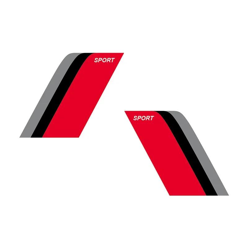 2 шт. Декоративные наклейки на колесные арки автомобиля, светоотражающие, трехцветные, с буквами SPORT, декоративные наклейки для экстерьера автомобиля.