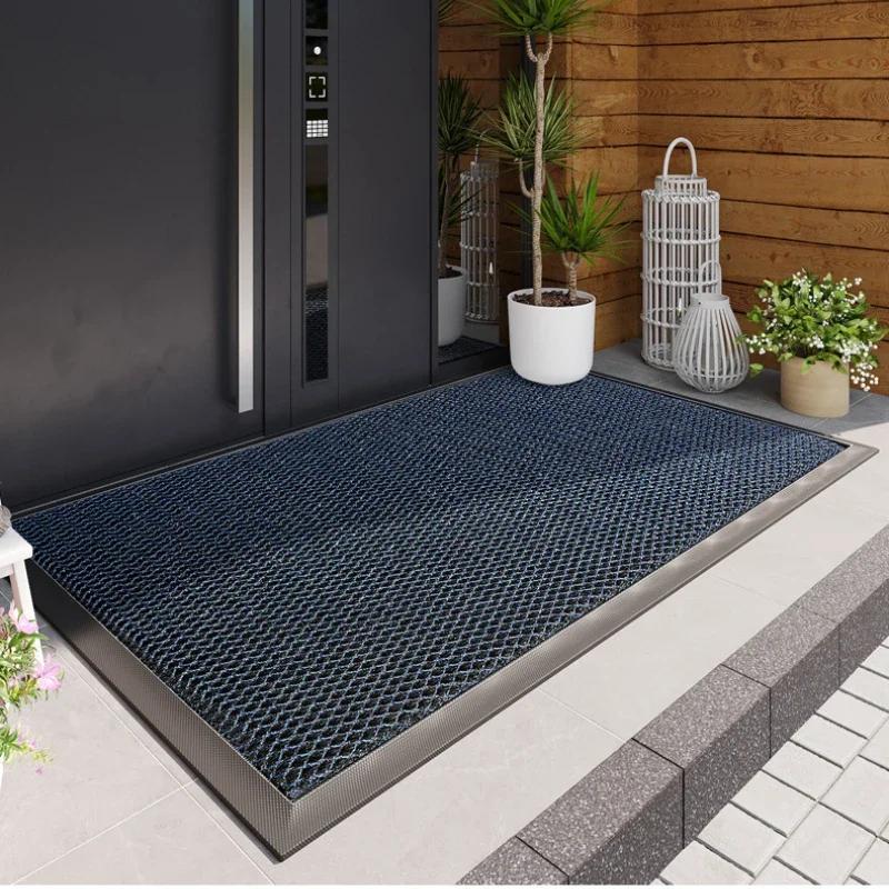 Удобный, эластичный коврик для входной двери, нескользящий коврик для ног в дверь, грязеотталкивающий коврик