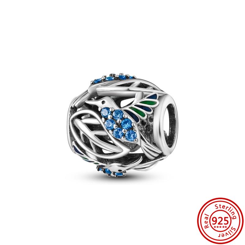 S925 серебро бабочка цветок сердце четырехлистный клевер навсегда любовь бусины подходят оригинальные подвески браслет ювелирные изделия