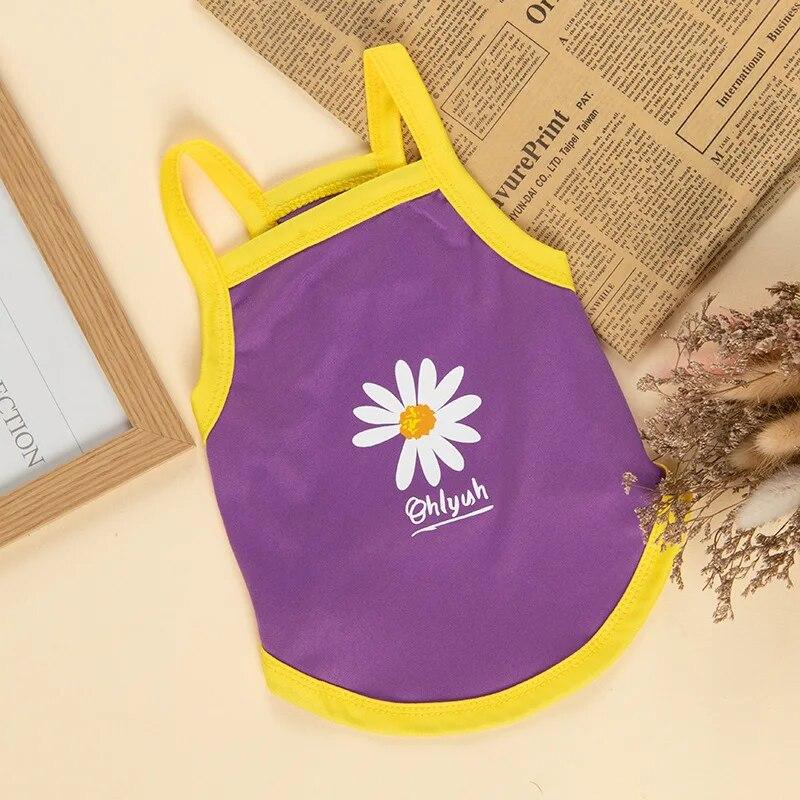 Летняя одежда для щенков для маленьких и средних собак, дышащий летний жилет без рукавов для домашних животных, костюм чихуахуа, плюшевый костюм, футболка