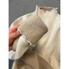 Womens Warm Fleece-Lined Turtleneck Sweater With Ruffle Detail Thick Knit Long Sleeve Top Winter