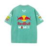 Летний гоночный костюм Формулы 1 Команда Red Bull Vestapan Униформа Короткий рукав Винтажная стирка Футболка Футболка с круглым вырезом