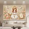 Girls Boys Holy Communion Backdrop My First Communion Banner My Baptism Cross Dove Photography Background Baby Shower Supplies