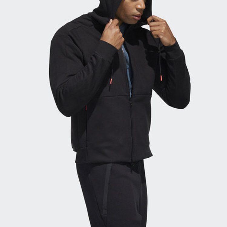 adidas Куртки Мужские Черные С Капюшоном Умеренные Другие GF4027