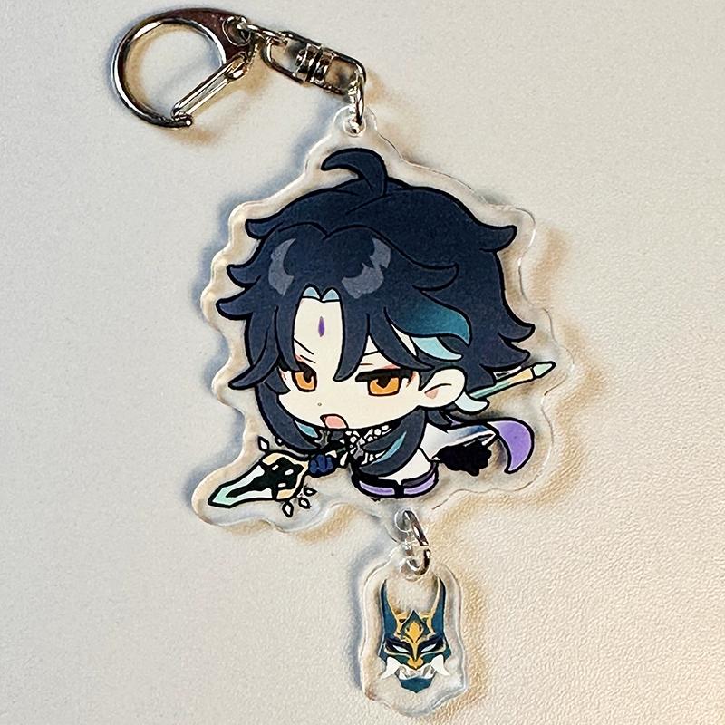 Периферийный кулон Genshin Impact Funina Navelet Jutana Xida Thunderbolt General Mandrill Bell Leaving Kerry Keychain