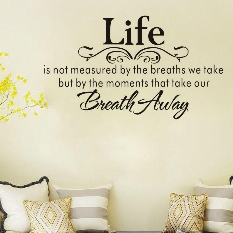 Elegant Vinyl Home Room Decor Art Quote Wall Decal Stickers Bedroom Removable Mural