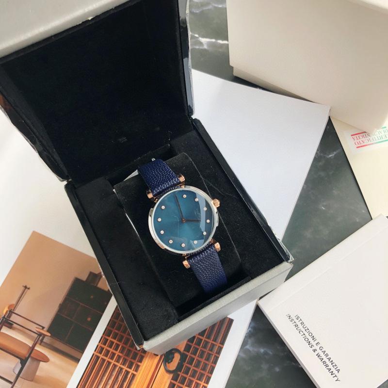Женские кварцевые часы Armani AR11092 с фазами луны, Высококлассные модные водонепроницаемые стальные часы с жемчужными акцентами