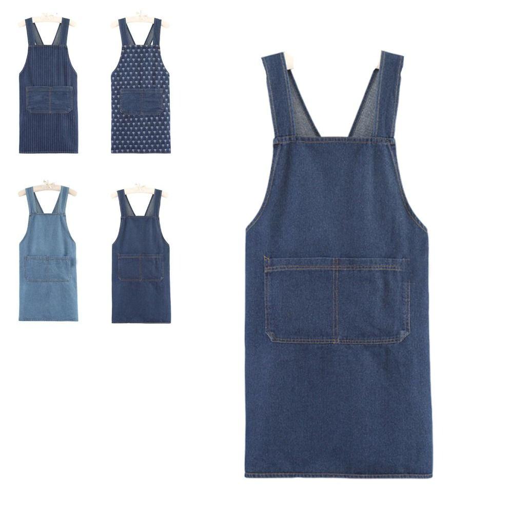 Cross Strap Style Apron Sleeveless Cooking Apron Fashion Catering Waiter Work Clothes  Unisex