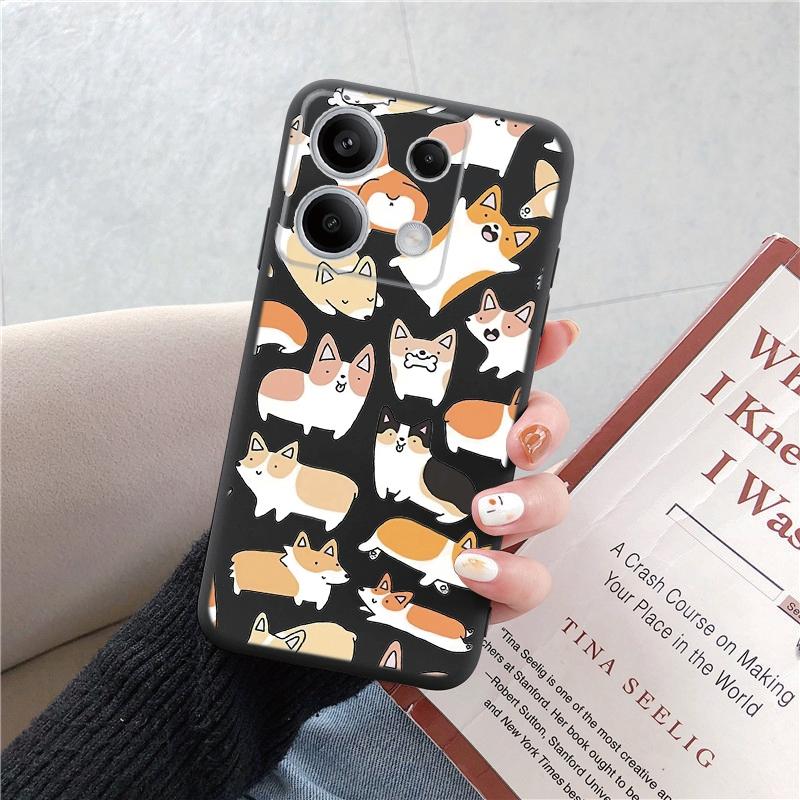 Мягкий черный силиконовый чехол для телефона с рисунком кошки и животного для Xiaomi Redmi Camera, противоударный защитный резиновый бампер для Redmi Note 13 Pro 13C, чехлы