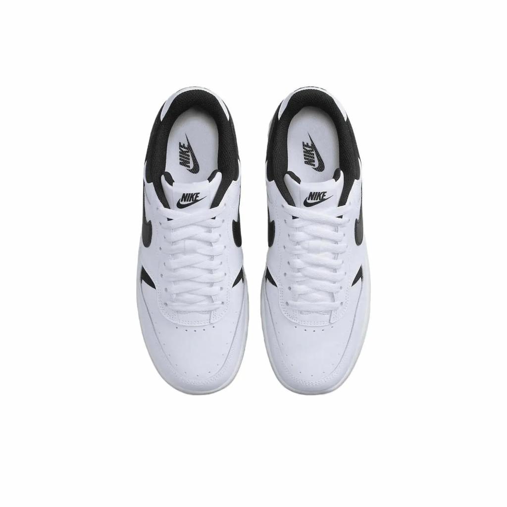 Nike Gamma Force Leather Fashion Versatile Sports Comfortable Non-Slip Low-Top Kids Casual Shoes Unisex Casual Shoes Black White DK9176-100