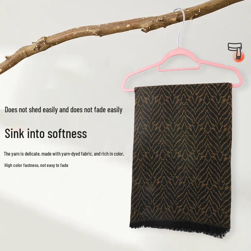 250 г Жаккардовый Шарф с Леопардовым Принтом из Кашемира - Роскошная, Теплая и Универсальная Женская Шаль для Осени/Зимы