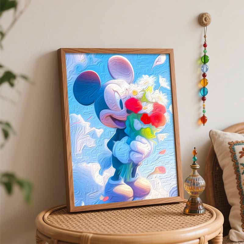 Disney Букет Микки Мауса Набор для рисования по номерам Холст для рисования DIY Картина Декор для дома Современное искусство на стену Подарок для взрослых Эстетичная комната
