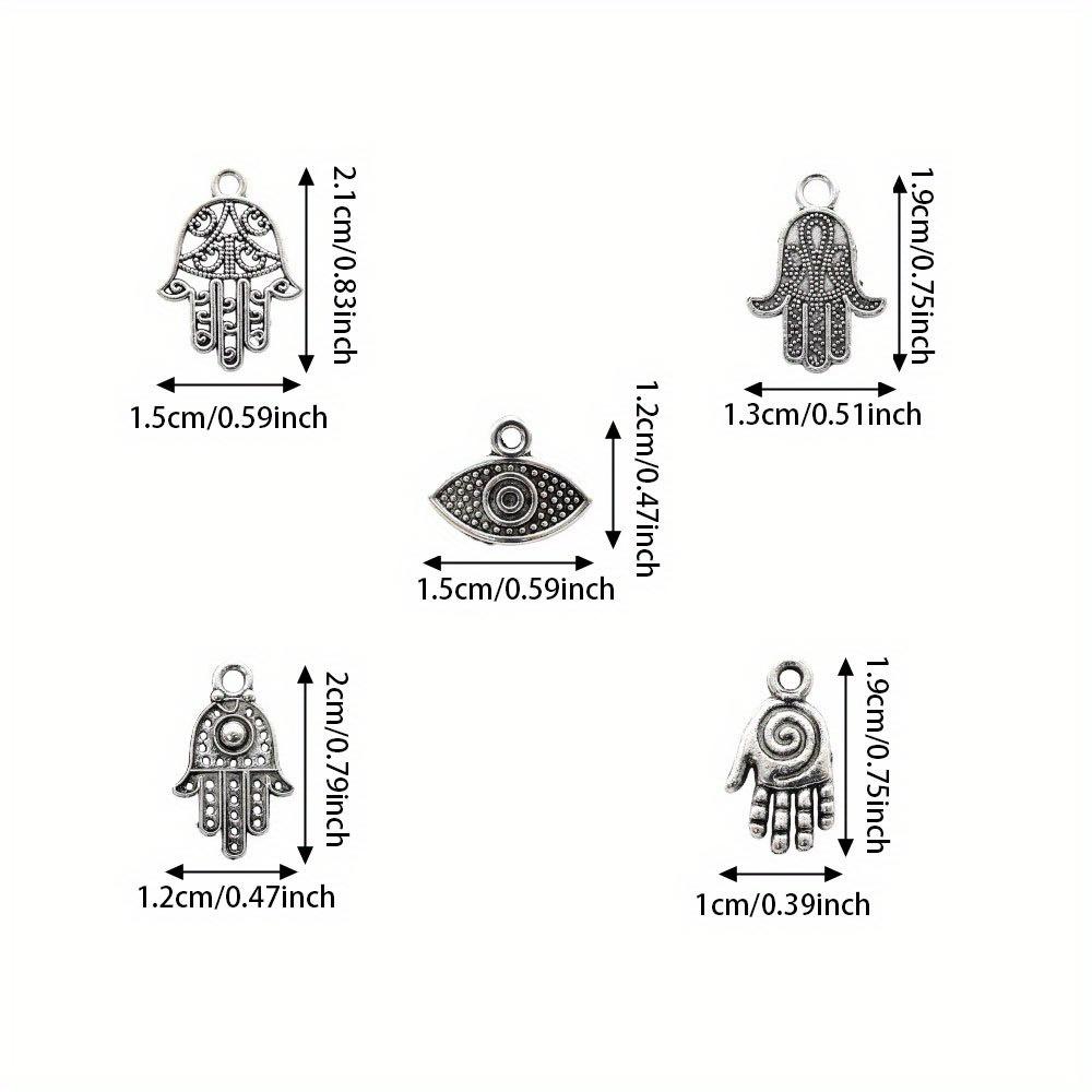 5/10/15 шт. Подвеска из сплава Хамса Фатима Глаз в форме руки Подвеска Кошмарный глаз Дурной глаз Изготовление ювелирных изделий своими руками Браслет Ожерелье Серьги Подвеска