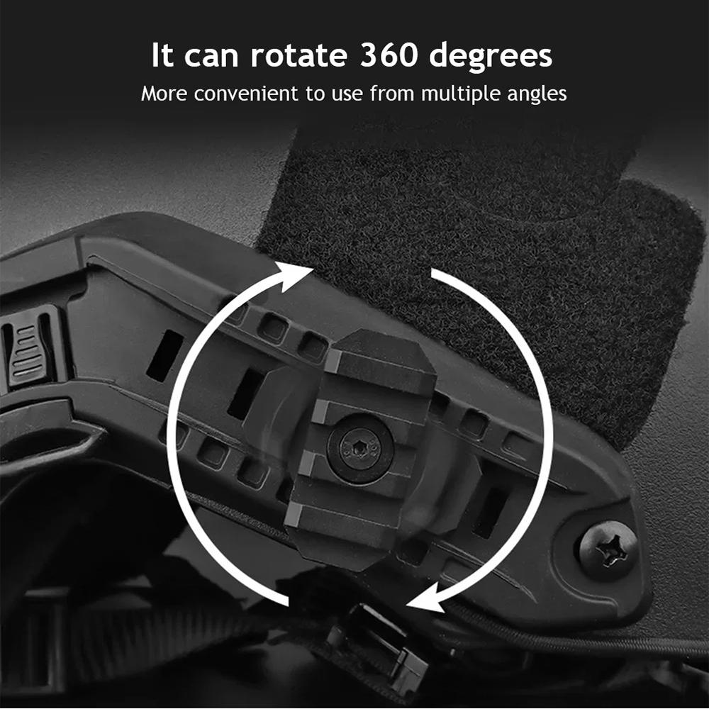 1 шт. Нейлоновый тактический ARC шлем рельс поворотный 360 градусов боковой рельс монтажный адаптер