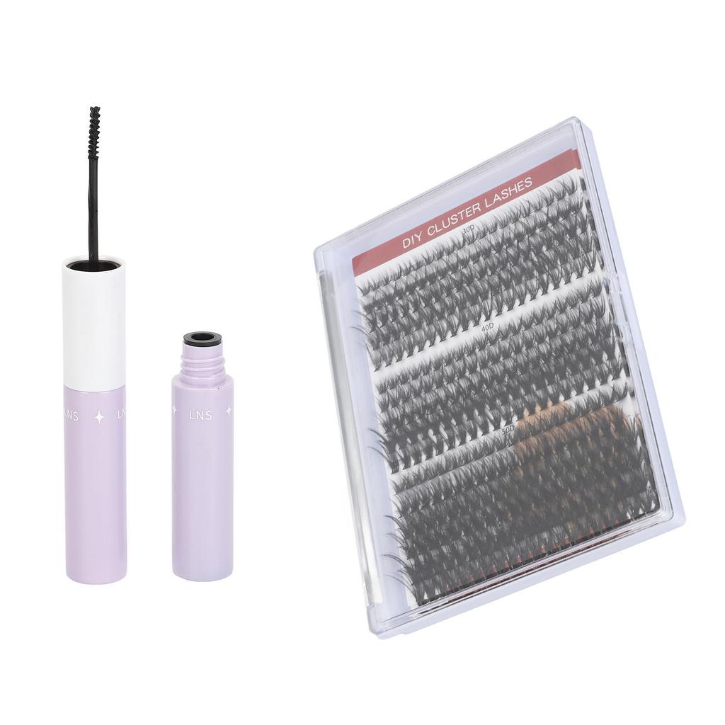 Набор для наращивания ресниц на 320 кластеров, 8/10/12/14/16 мм, смешанный набор для реалистичного наращивания ресниц с 10 мл клея