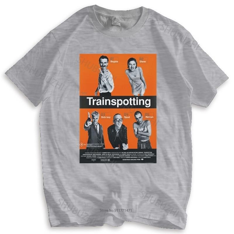 Fashion brand t shirt Unisexs loose Trainspotting Tshirt Design British popular black comedy unisex fitted cotton tshirt for boys