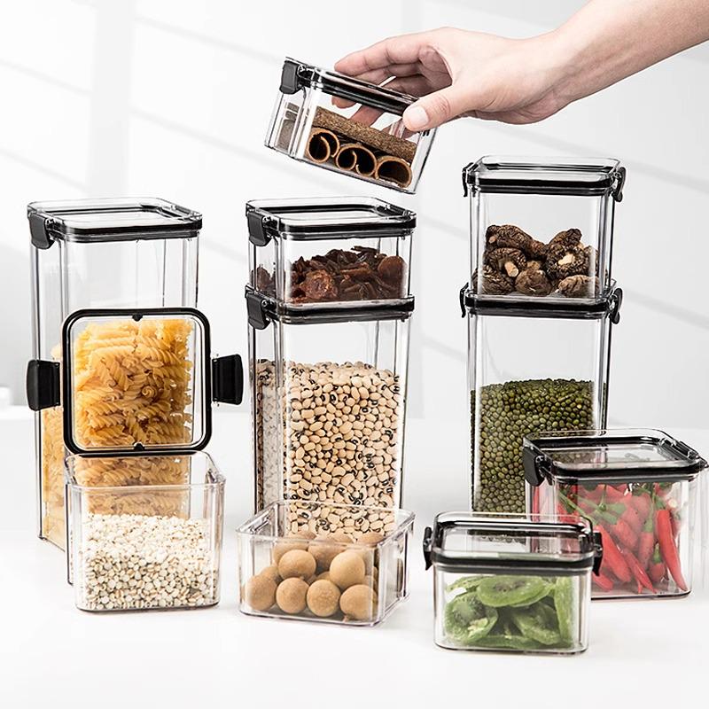 Airtight Plastic Storage Container for Grains, Cereals, Spices, and Tea