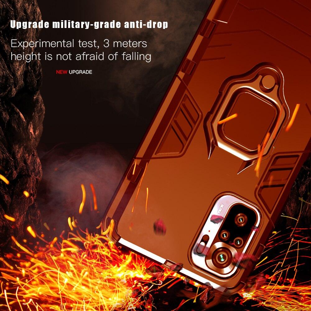KEYSION Противоударный защитный чехол для Redmi Note 10 Pro 5G 10S, силиконовый чехол-подставка с кольцом для телефона Xiaomi Redmi Note 10 4G 10Pro Max