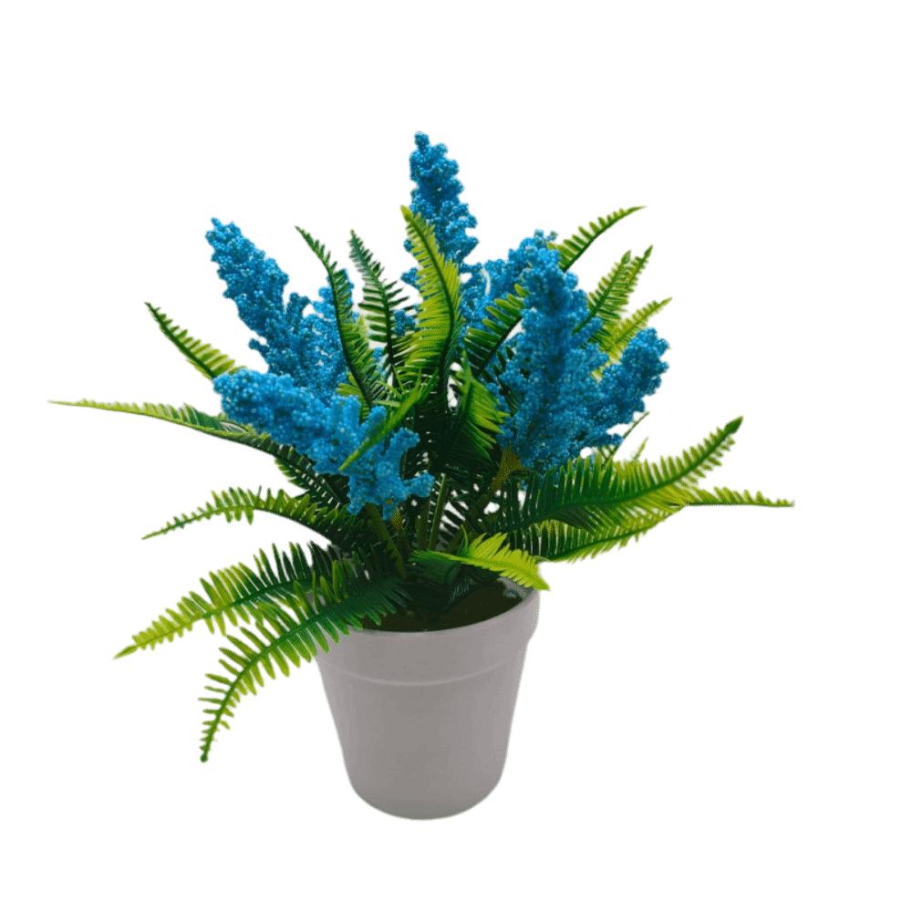 Plastic Artificial Lavender Bonsai Multicolor Artificial Plant Simulation Fern Leaves  Office Hotel