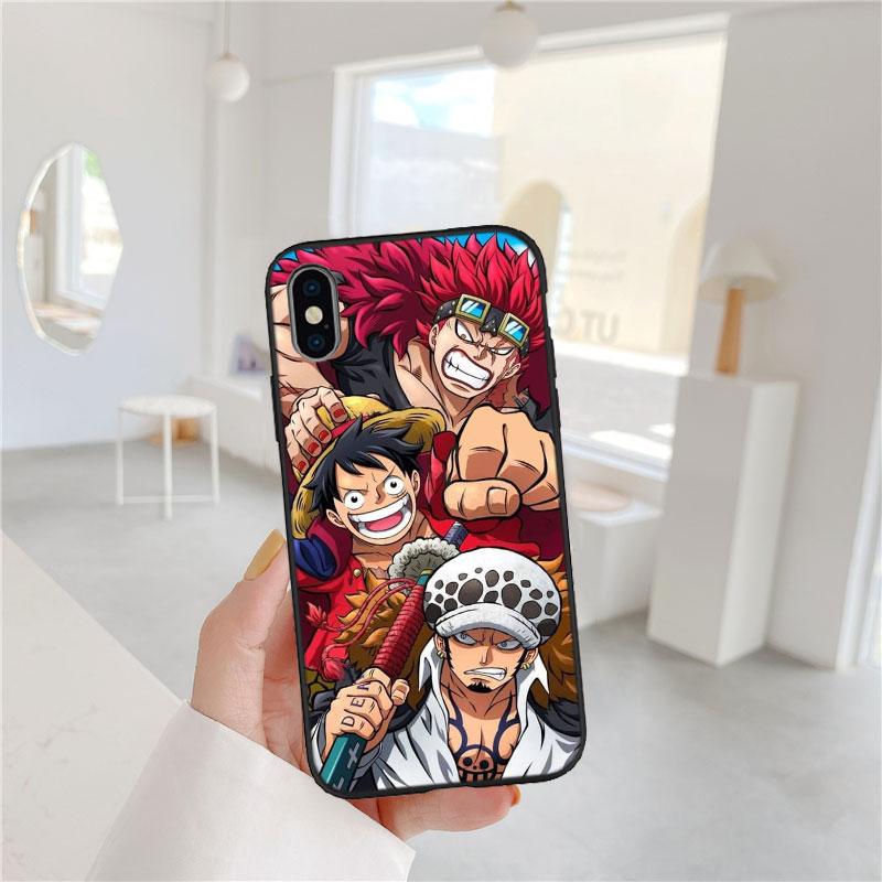 One Piece Cool Soft Shell Phone Case for iPhone 16 15 14 13 12 Pro Max Plus Mini