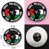 Alloy Pin Palestinian Flag Lapel Badge Commemorative Souvenir