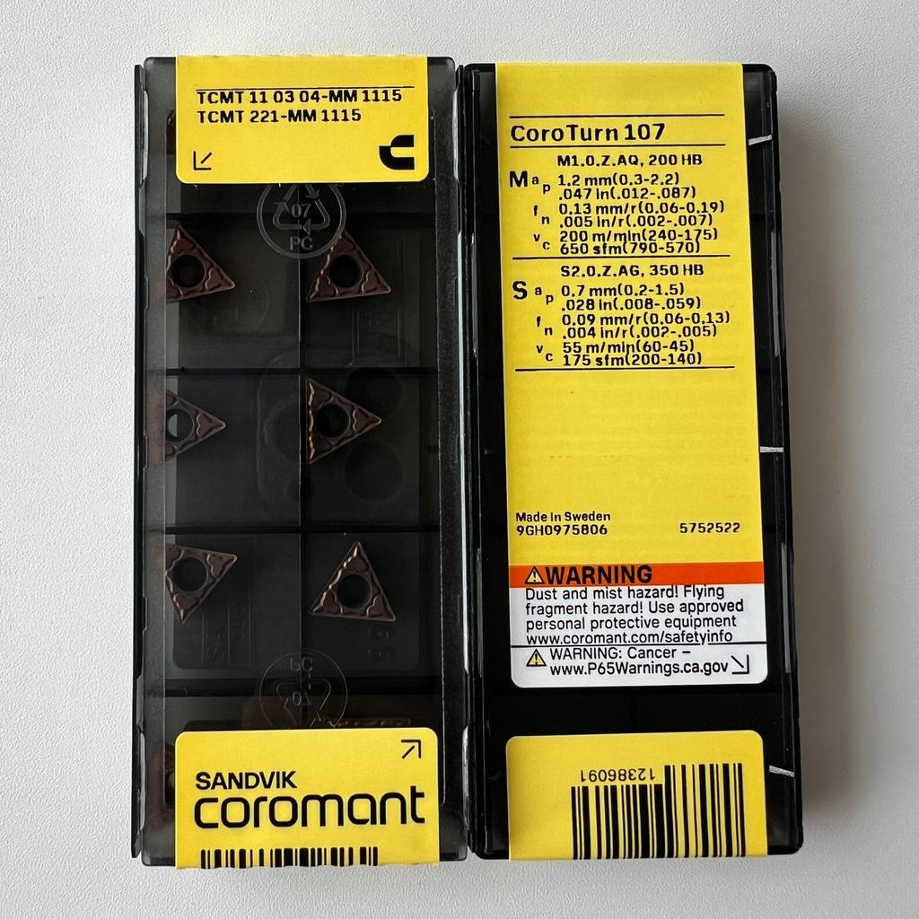 SANDVIK / TCMT110304-MM 1115 / Original Swedish hard alloy blade 10 Pcs