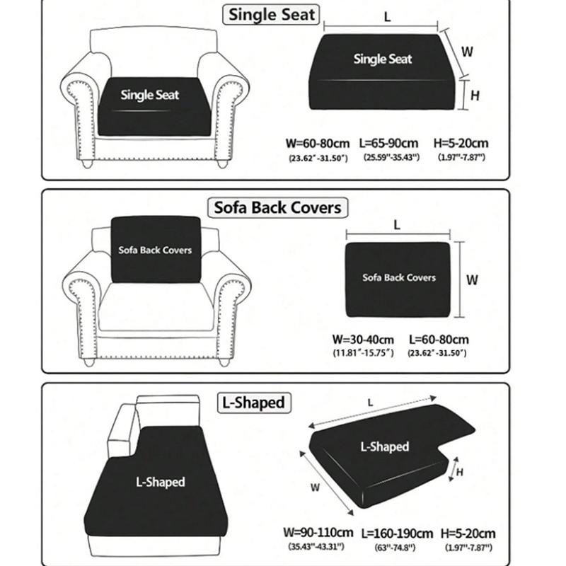 1 Pc Sofa Seat Cover Elastic Jacquard Slipcover For Living Room Easy To Clean Couch Cover A Pattern Of Latteart