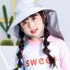 Fashion Kids Sun Hat UV Protection Broad Brim Bucket Hat Casual Summer Cap with Whistle  Summer