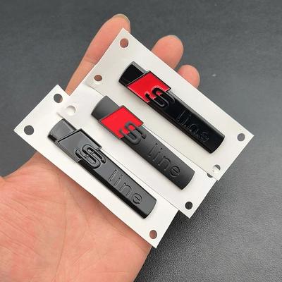 3D ABS Черный Логотип Sline Эмблема S Line Значок на Крыло Автомобиля Для A1 A3 A4 A5 A6 Q2 Q5 Q7 Q3 S3 S4 S6 TT Наклейка S Line Аксессуар