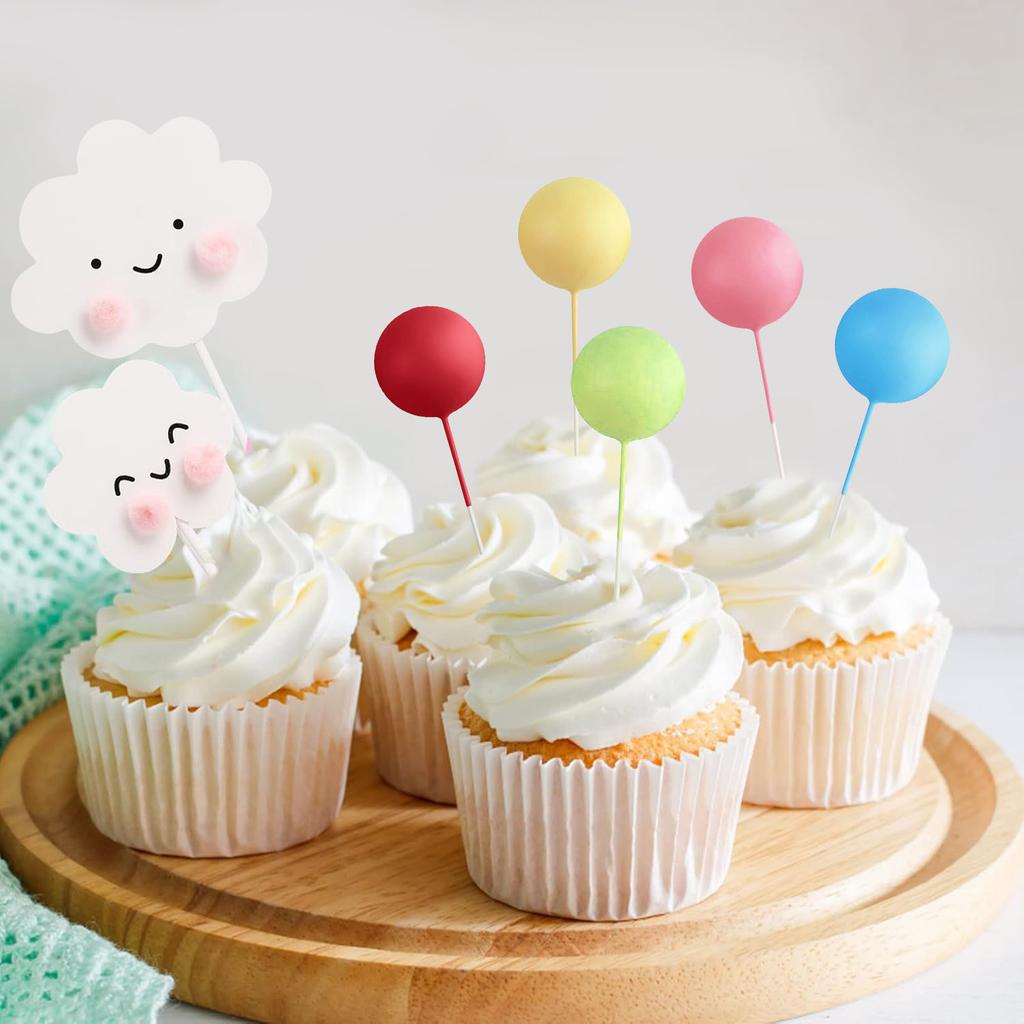 Набор для украшения радужного торта 8 шт. Радужные облака, топпер в виде воздушного шара для дня рождения, свадьбы, детского праздника, принадлежности для украшения вечеринки