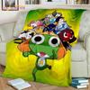 3D Cartoon Keroro Blanket Cute Frog Blanket Soft Lightweight Flannel Blanket for Living Room Bedroom Sofa Travel Camping Blanket