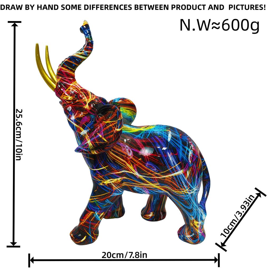 Европейские и американские креативные красочные украшения в виде слона для дома, гостиной, винного шкафа, входной двери, украшения из смолы