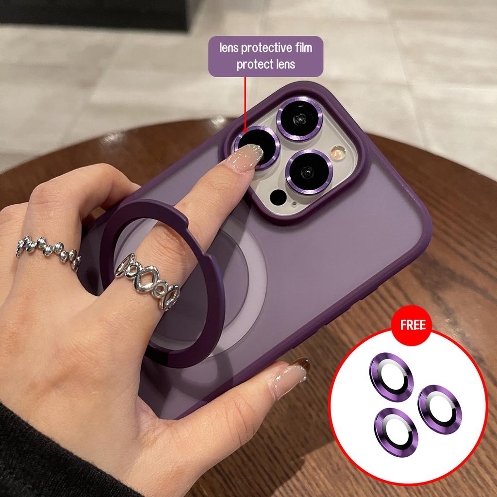 Invisible Metal Bracket Mobile Phone Case for iPhone 11 13 16 Pro Max iPhone 14 15 Pro Max 12 13 Pro Max 16 Plus 7 8 Plus 13 Pro 14 Pro