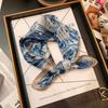 100% Pure Silk Square Scarf 53x53cm Floral Print Lightweight Elegant Womens Accessory Fashion