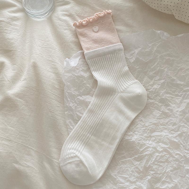 Женские летние тонкие балетные носки с бантом и кружевом, средней толщины, с высоким ворсом.