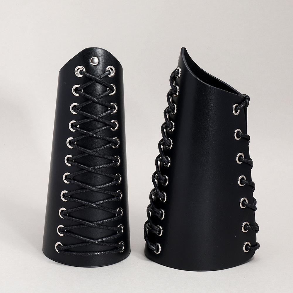 Европейский и американский панк-рок кожаный браслет - Плетеный шнурок браслет для езды на мотоцикле