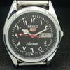 АВТОМАТИЧЕСКИЕ ВИНТАЖНЫЕ ВОССТАНОВЛЕННЫЕ МУЖСКИЕ ЧАСЫ SEIKO 5 6309A ЯПОНИЯ ЧЕРНЫЕ a442419-1