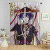 Genshin Impact Window Curtain for Room 2 Panel Shades Partition Kitchen Curtains for Camera Halloween Decoration Living Blackout