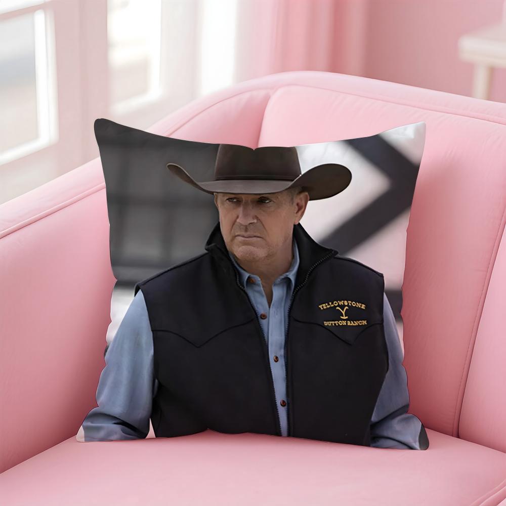 JJohn Dutton Cushion Cover Pillow Case Soft Friendly Fabric Concealed Zipper