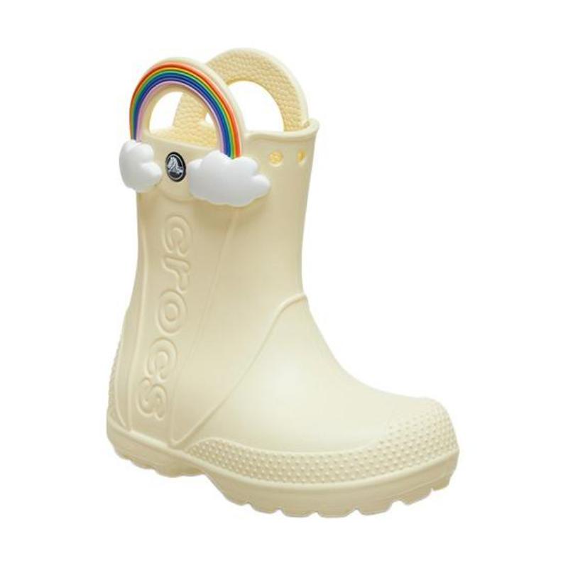 Crocs Детские низкие ботинки EVA Comfort Sleeve кремово-желтого цвета